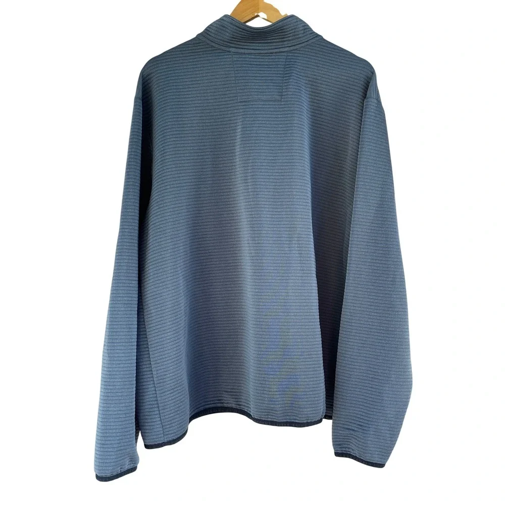 Alaskan Hardgear Duluth Trading Co 2XL Blue Ribbed Quarter Zip Pullover 90767